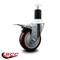 Service Caster 4'' Maroon Poly Swivel 1-1/2'' Expanding Stem Caster Total Lock Brake SCC-EXTTL20S414-PPUB-MRN-112 - alternate 2
